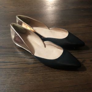 Kate Spade Black and Rose Gold Flats ✨